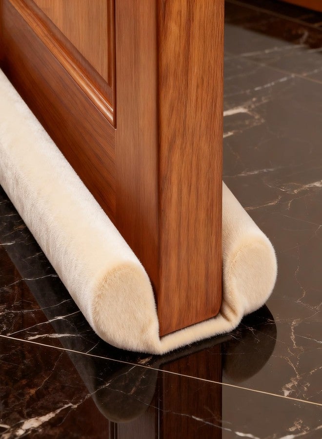 GDHOMM Door Draft Stopper, Weather Stripping Door Seal Adjustable 30"-36" Bottom Gap Filler, Blocks Noise, Cold Air & Light, White - Image 1